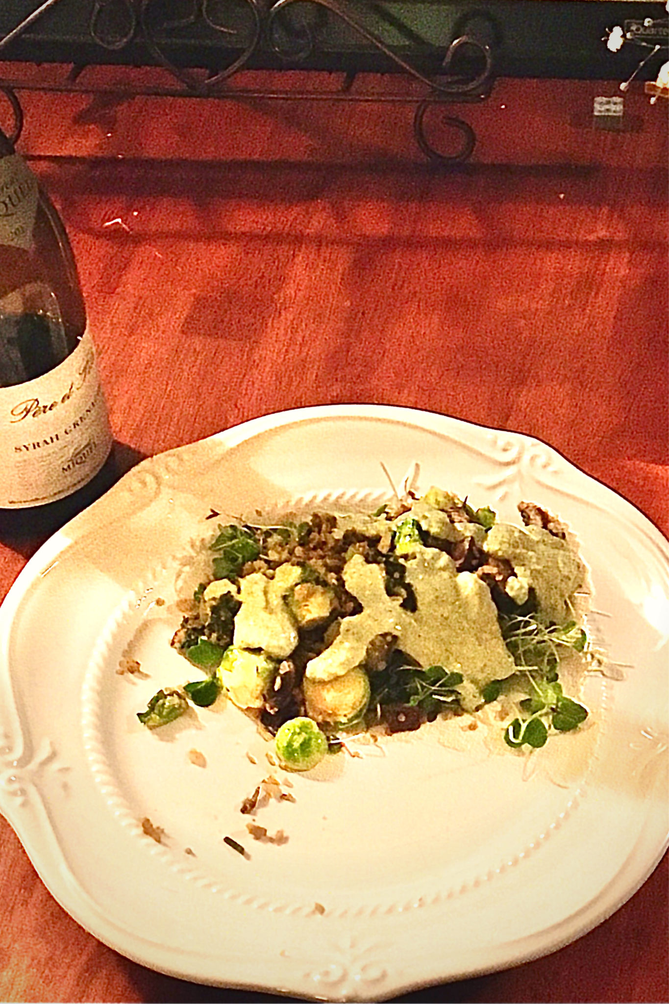 Cilantro Brussel Sprouts and Mushroom Stir-Fry
