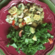 Asian flax tempeh stir fry with kale salad